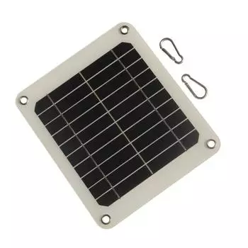 5 Вт Солнечная панель Зарядное устройство для телефона Высокий коэффициент преобразования Защита от перезарядки Водонепроницаемое Компактное Зарядное устройство для телефона с солнечной панелью из монокристаллического кремния белый