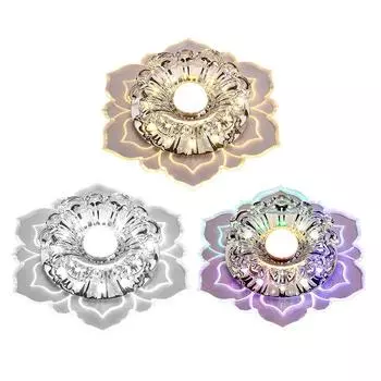 5 Вт современный светодиодный кристаллический потолочный светильник для гостиной, лампы, спальни, кухни, коридора, светильник Concealed розовый