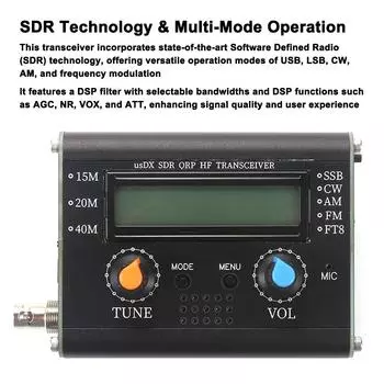 5 Вт usDX SDR QRP трансивер QCX-SSB в SSB 3-диапазонный всережимный высокочастотный трансивер с ручным микрофоном