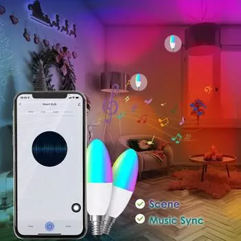 5 Вт Zigbee Smart Lamp Голосовое управление Smart Light Bulb для Alexa Google Home Yandex Alice Rgbcw E14 Led Bulb Smart Home Tuya Zigbee ZN35146601