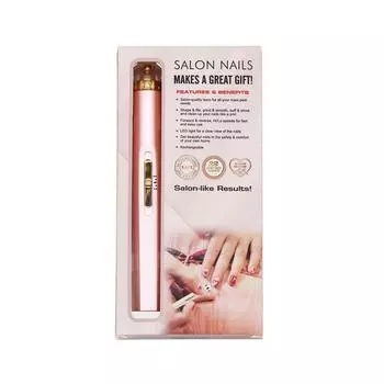 5-в-1 аккумуляторная электрическая машинка для шлифовки ногтей с подсветкой - полировщик и шлифовщик ногтей Chinese nail polish pen розовый