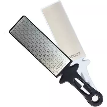 5-в-1 Алмазная пластина для заточки ножей и ножниц Керамический стержень для заточки ножей Двусторонняя сотовая поверхность с зернистостью 400/1000 На открытом воздухе