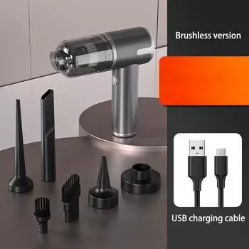 5 в 1 автомобильный пылесос мощный ручной пылесос для бытовой техники автомобильный пылесос беспроводной портативный 1 set чёрный