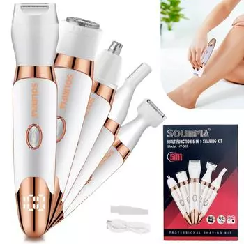 5 в 1 бритвы для женщин перезаряжаемый триммер для лобка бикини для женщин электробритва триммер для волос для женщин