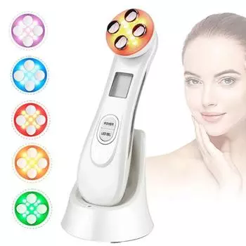 5 в 1 EMS Skin LED Фотонная подтяжка Мезотерапия Омоложение кожи лица Антивозрастной EMS Машина красоты Инструмент для ухода за кожей чёрный