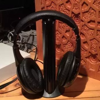 5 в 1 Hi-Fi FM-радио Беспроводные наушники Гарнитуры для ТВ DVD MP3 CD MP4 ПК чёрный