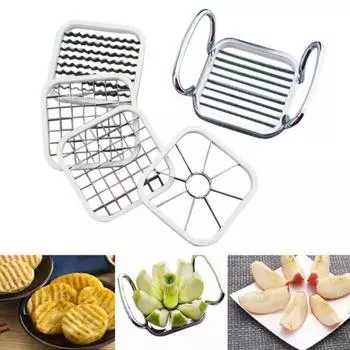 5 в 1 измельчители из нержавеющей стали, картофельные чипсы, резак для яблок, картофеля фри, кухонные нарезки овощей, фруктов