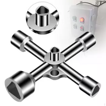 5-в-1 ключ для сантехники, серебристый универсальный торцевой ключ для оборудования