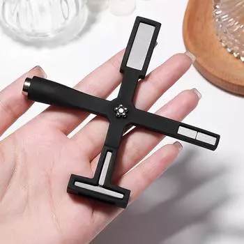 5 в 1 Магнитная палочка для дизайна ногтей, полоска для геля, многофункциональная магнитная доска, инструмент для ногтей, удобная магнитная палочка в форме креста чёрный