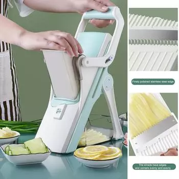 5 в 1 Многофункциональный овощерезка для мяса, картофеля, терка для моркови, измельчитель фруктов, инструмент, кухонные гаджеты, аксессуары белый