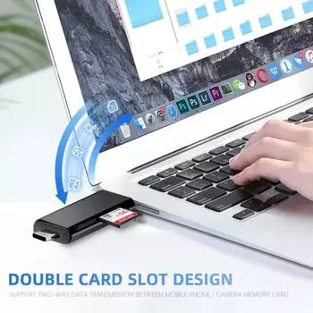 5 в 1 Многофункциональный USB 3.0 Type C USB Micro USB SD TF Устройство чтения карт памяти для Android IPhone Компьютерная док-станция Адаптер OTG Type C белый