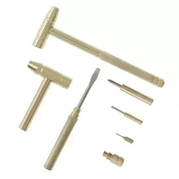 5-в-1 набор отверток Mini Craft Hammer, медный сплав, золотая съемная микроотвертка, идеальный ручной инструмент для проектов своими руками