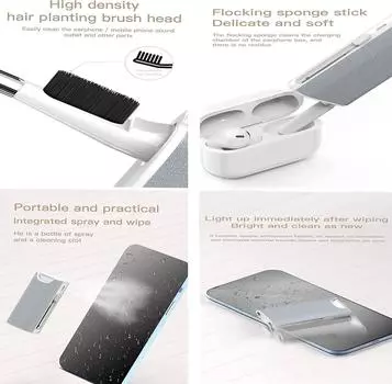 5 в 1 набор щеток для чистки наушников, камера, телефон, планшет, ноутбук, телевизор, инструменты для очистки экрана, ручка для чистки гарнитуры для Airpod Pro 3 2 1