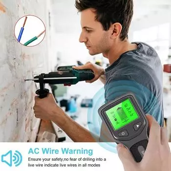 5-в-1 настенный винт колонна измерительный прибор настенный сканер кабели Live для переменного тока настенный металл H5I2 Black-1pcs