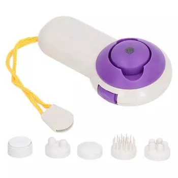 5 в 1 ручной массажер на батарейках износостойкий эргономичный массажер из ABS с 5 массажными головками