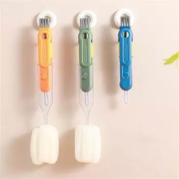 5 в 1 щетка для чашки с губкой, скребок для глубокой очистки, гаджет, высококачественный материал, сетка, вращающиеся инструменты для чистки домашней кухни зелёный