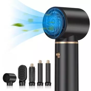 5-в-1 щетка для укладки горячим воздухом со сменной насадкой, многофункциональный женский инструмент для укладки волос