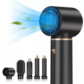 5-в-1 щетка для укладки горячим воздухом со сменной насадкой, многофункциональный женский инструмент для укладки волос