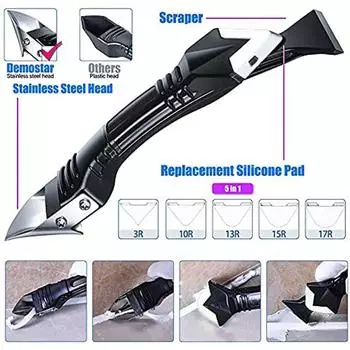 5 в 1 Средство для удаления силикона, герметик, гладкий скребок, герметик, финишер, набор для затирки, инструменты для удаления плесени с пола, набор ручных инструментов, аксессуары 2025