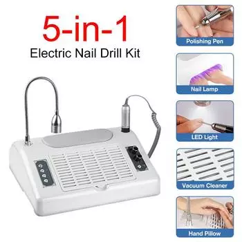 5-в-1 точильщик для чистки ногтей Пылесос для ногтей 4-в-1 Японская многофункциональная машина Вакуумная шлифовальная машина для ногтей for EU use