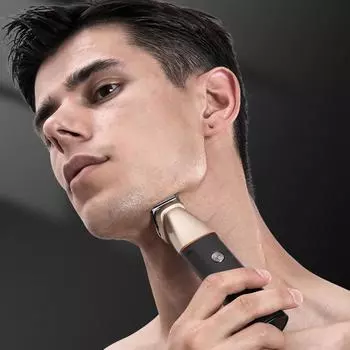 5 в 1 триммер для волос, триммер для тела, USB-перезаряжаемый триммер для лица и носа, многофункциональный триммер для ухода, можно мыть, для удаления волос золотой