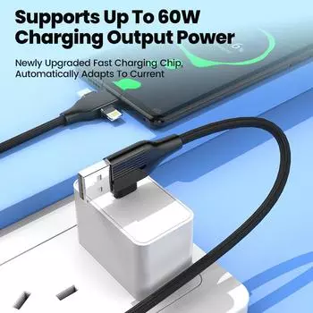 5-в-1 USB C кабель для зарядки Type C провод для зарядки Usb Type C кабель PD 65 Вт 27 Вт быстрая зарядка для iPhone Samsung Xiaomi 1m