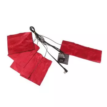 5 в 1 USB-нагреватель для одежды с 3 шестернями, регулируемая температура, электрический нагревательный лист, зимний нагревательный коврик для жилета, куртки