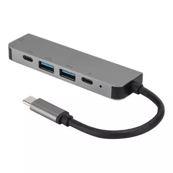 5-в-1 USBC на TypeC 3 USB 3.0 концентратор HDMI Ethernet Mini SDTF OTG адаптер для Thunderbolt 3