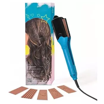 5 в 1 выпрямитель для волос профессиональный утюжок для волос женский бытовой выпрямитель для волос многофункциональный 3D Splint us синий