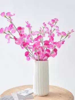 5 веток шелковых цветов искусственный гороховый цветок искусственная цветочная композиция яркая центральная часть стола настоящие сенсорные цветы для свадьбы венок своими руками цветочный фиолетовый