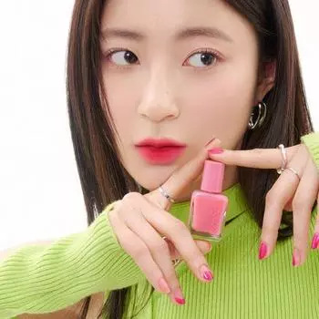 5 видов ногтей Rom&nd Mood с галькой 02 Rosy Syrup