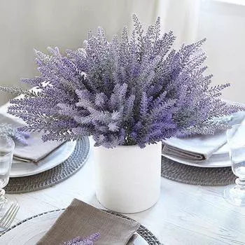 5 вилок искусственные цветы лаванды стекались искусственные растения букет украшения сада