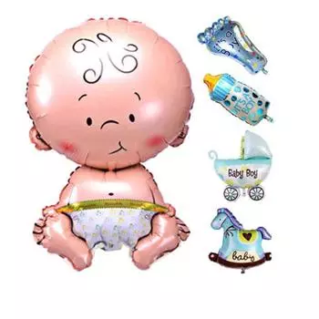 5 воздушных шаров для детского душа, надувные гелиевые фольгированные украшения для мальчиков и девочек, день рождения