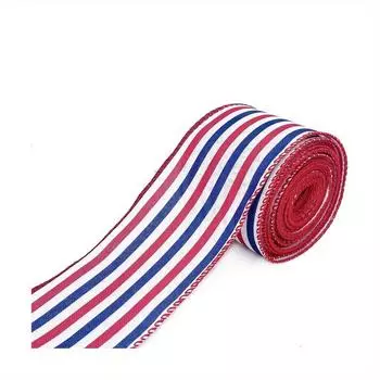 5 Yard Premium Independence Day Ribbon With Striking American Flag Stripes For Creative Party Setup Gifts And