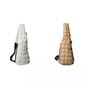 5 # Женская стеганая нагрудная сумка Легкая однотонная женская сумка через плечо (белый)