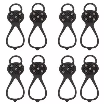 5 зубцов для ледовых кошек, нескользящие шипы для ходьбы по льду для женщин и мужчин (Черный 35-40)