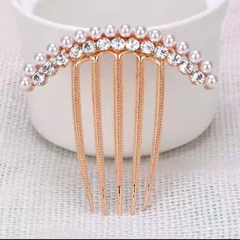 5 зубцов для волос, боковые гребни, жемчужная шпилька, гребень для свадебных волос