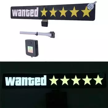 5 звезд Требуются светодиодные светоизлучающие наклейки на окна, наклейки на лобовое стекло JDM декоративные автомобильные аксессуары световая панель без батареи