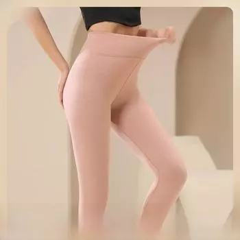 5A Антибактериальные шерстяные и шелковые бесшовные женские теплые брюки с высокой талией M