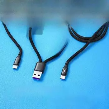 5A Двойной кабель для быстрой зарядки Type-C с удлиненной линией «два в одном»