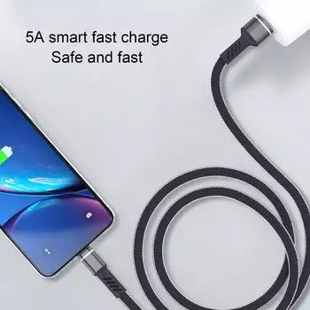 5A USB-кабель для быстрой зарядки, провод для передачи данных, зарядное устройство для мобильных телефонов IOS/Android Micro