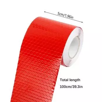 5cm*100cm Car Sticker Reflective Tape Safety Warning Car Decoration Sticker Reflector Protective Tape Strip Film Auto Motorcycle