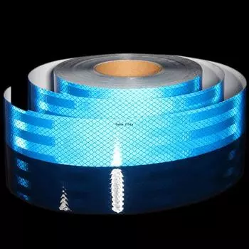 5cm*10m Blue Diamond Grade PET Adhesive Reflective Material Tape Stickers Safety Warning Reflectors Sheeting For Car Truck Trail синий
