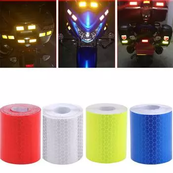 5cm*300cm Motorcycle Reflective Cover Safety Warning Sticker for Ktm 890 Adventure Hyosung Transalp Honda Ships Hold 700