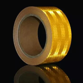5cm*5M Reflective Sheeting Waterproof Reflectors Stickers Self Adhesive Backing Tapes Road Safety Warning Film For Traffic Signs жёлтый