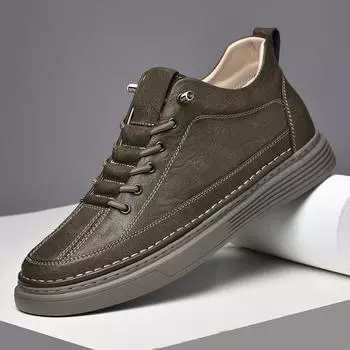 5CM Увеличивающая обувь Увеличивающая обувь Увеличивающая рост обувь для походов на открытом воздухе Мужская стелька для увеличения роста Мужские кроссовки Обувь для скейтбординга 37 бежевый