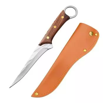 5Cr15Mov Нож для обвалки из нержавеющей стали Нож мясника Бытовой нож для нарезки Тесак для мяса Фруктовый нож Уличный нож A with cover