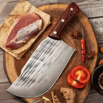 5CR15MOV нож для разделки свинины из нержавеющей стали, нож для обвалки фарша, кованый вручную, толстый, крепкий, острый, бытовой кухонный нож