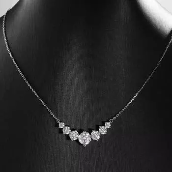 5ct натуральный бесцветный кулон из муассанита для женщин настоящее ожерелье из стерлингового серебра 925 пробы модные свадебные оригинальные ювелирные изделия