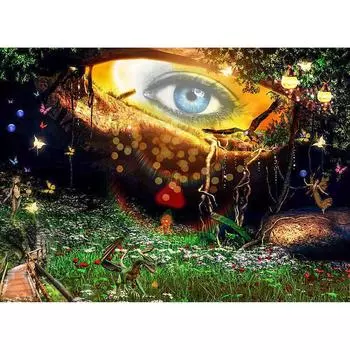 5D Алмазная картина Абстрактные глаза Алмазная вышивка Крестиком Горный хрусталь Мозаика Картина 20X30CM
